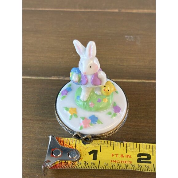 VTG Midwest Cannon Falls Easter Bunny Chick Trinket Pill Ring Box Small - Picture 4 of 7